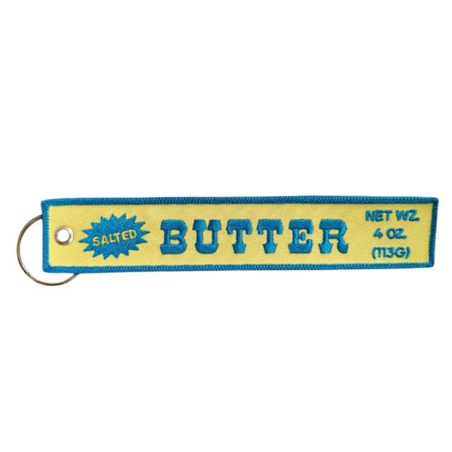 Butter Embroidered Keychain