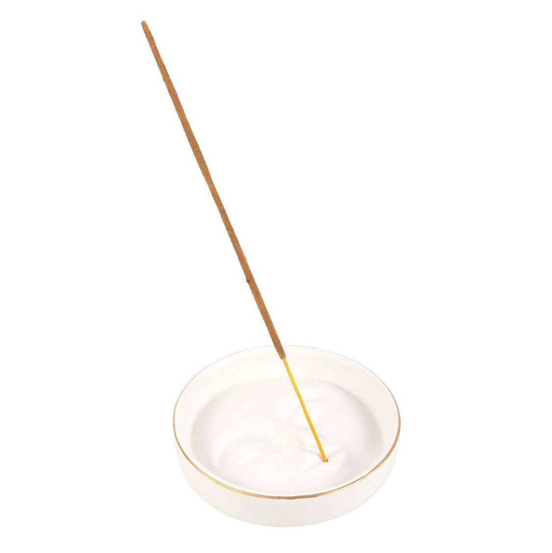 White Moon Face Ceramic Incense Holder