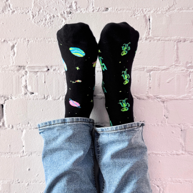 Friday Sock Co | Men's Neon Alien Socks