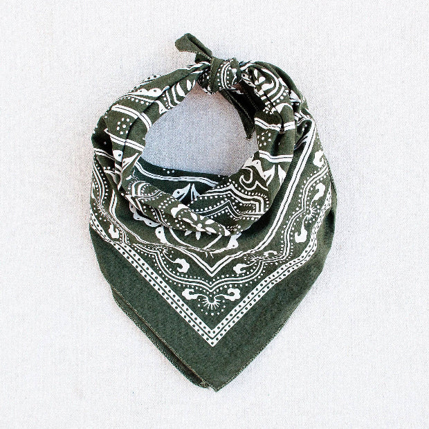 Olive Western Bandana