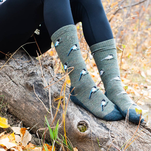Friday Sock Co. | Women's Chickadee & Magpie Merino Wool Socks