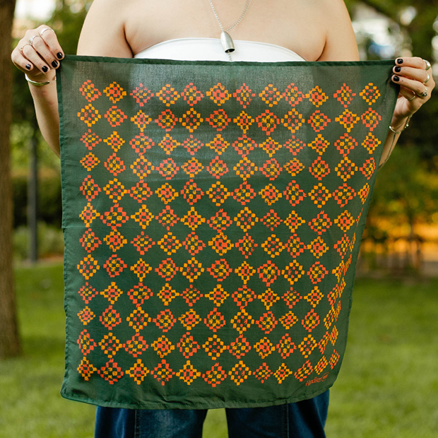 Handker Bandana | Royce Dark Green Geo