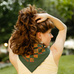 Handker Bandana | Royce Dark Green Geo