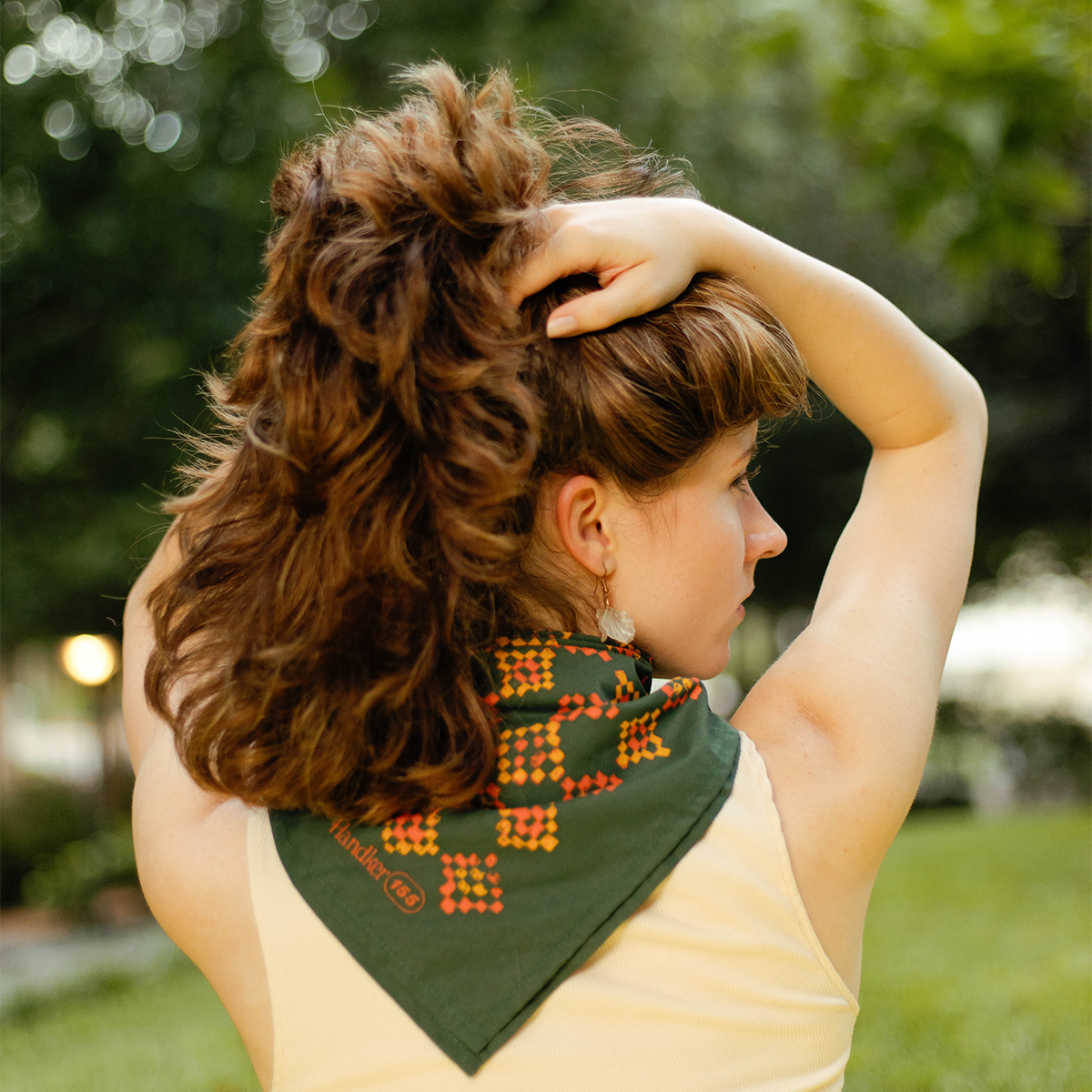 Handker Bandana | Royce Dark Green Geo