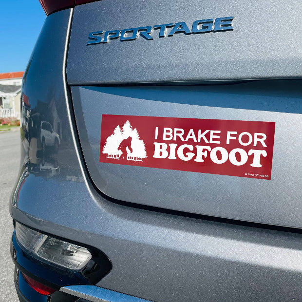 I Brake for Bigfoot Bumper Sticker