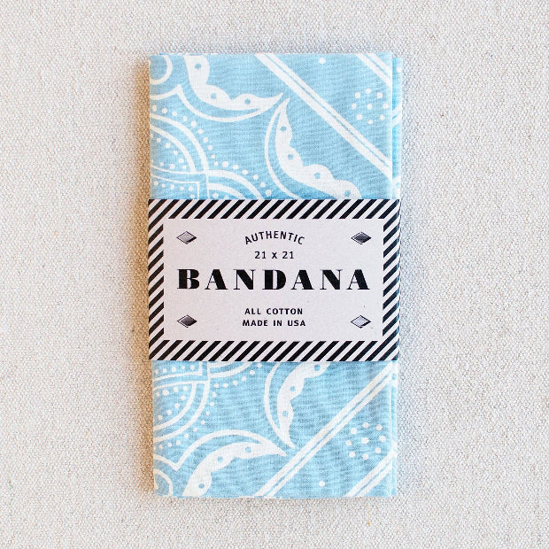 Light Blue Western Bandana