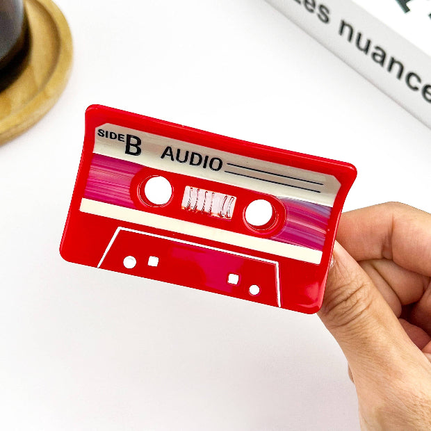 Retro Cassette Hair Claw Clip