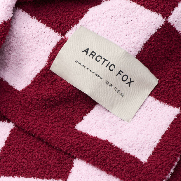 ARCTIC FOX | The Teddy Throw Pink Check