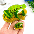 Green Frog Hair Claw Clip