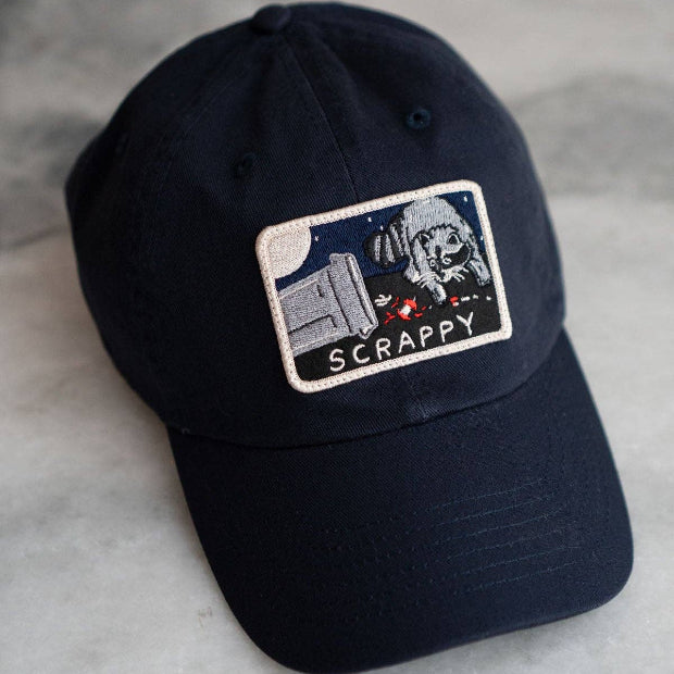 Scrappy Raccoon Patch Hat