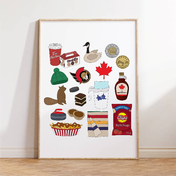 Canadian Favourites Unframed Print