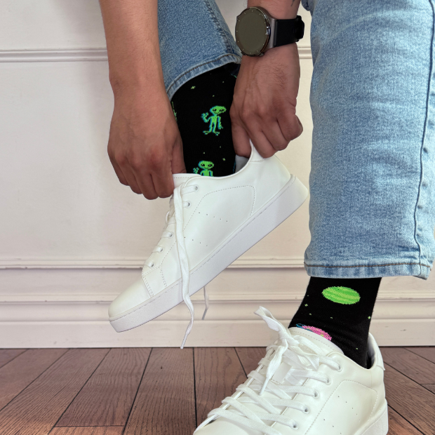 Friday Sock Co | Men's Neon Alien Socks