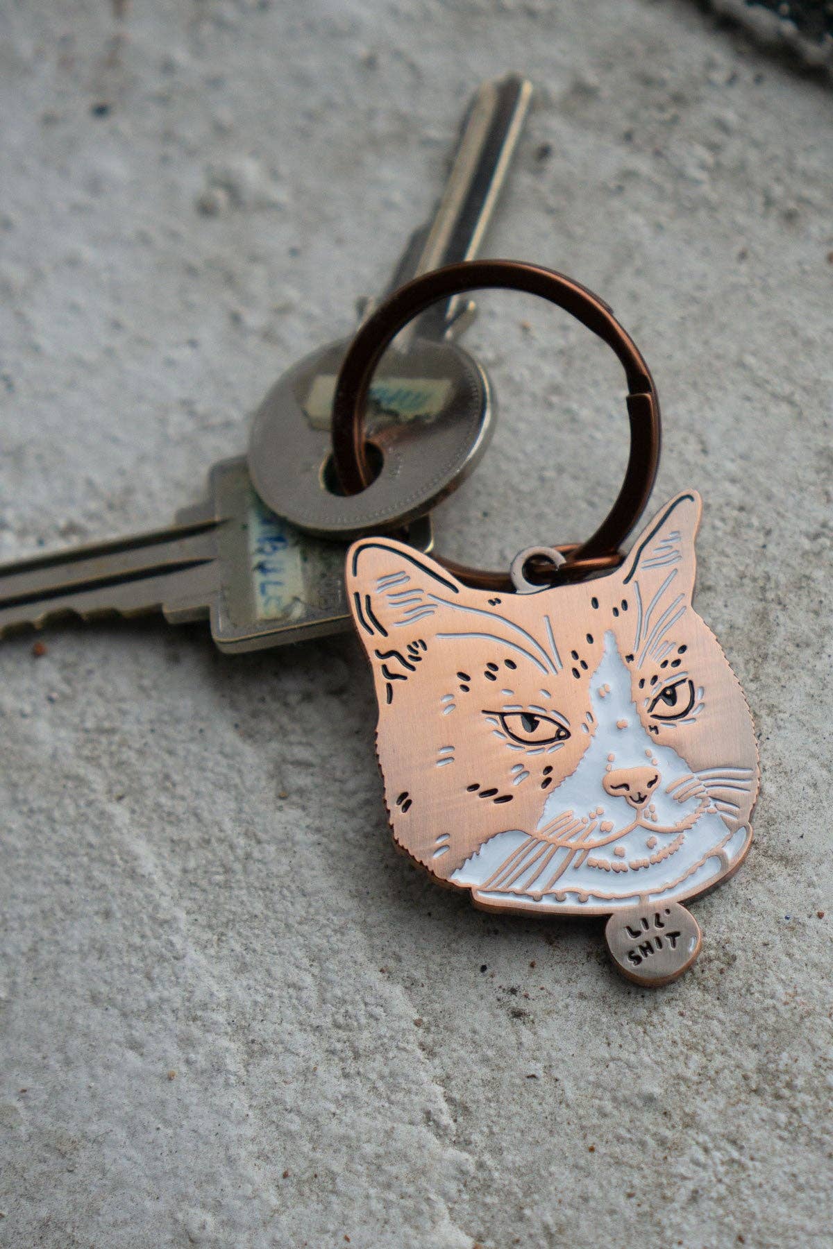 Lil Shit Cat Keychain