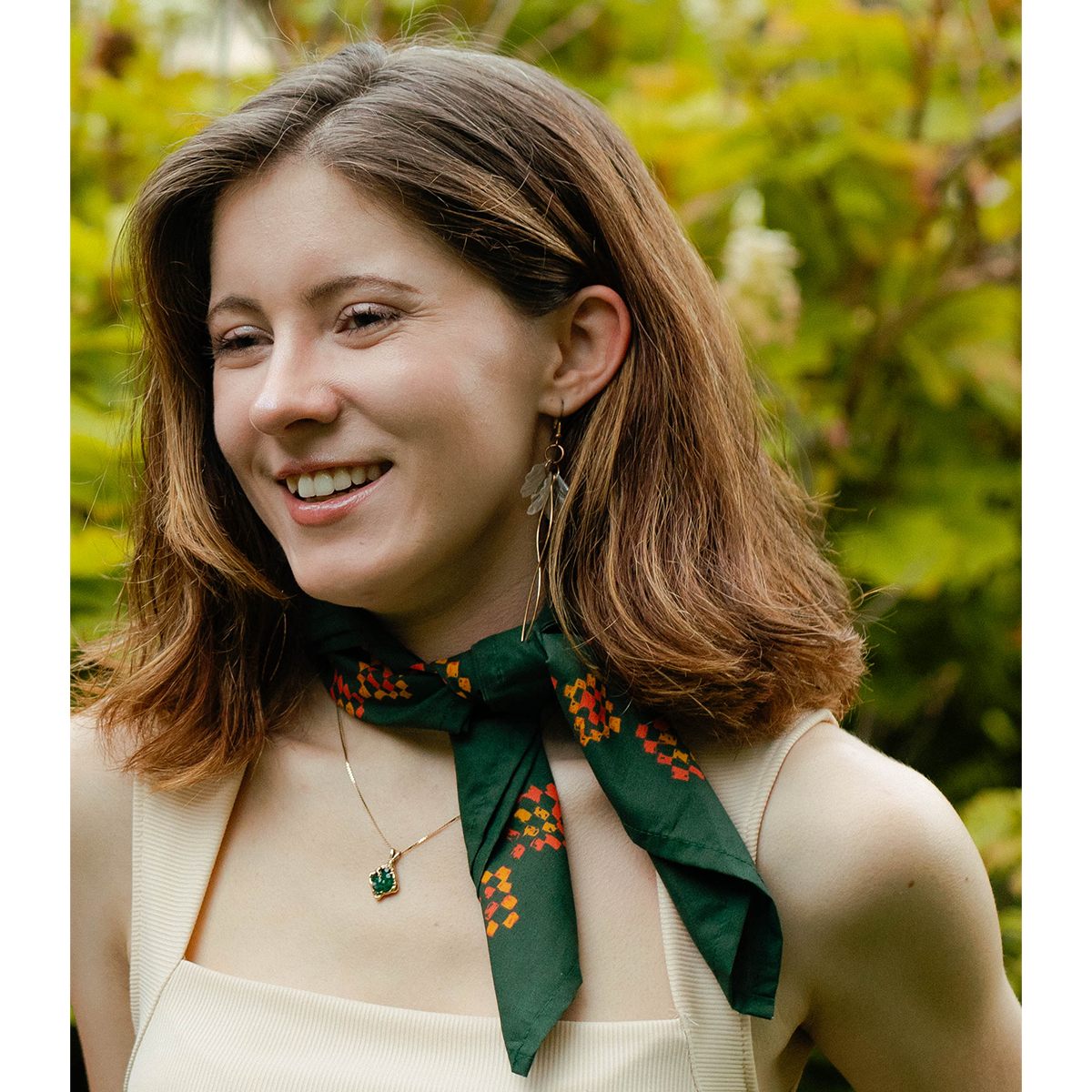 Handker Bandana | Royce Dark Green Geo