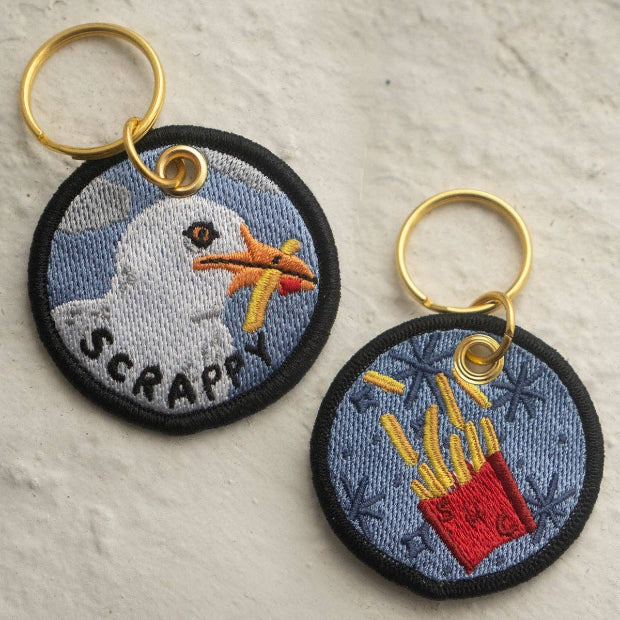 Embroidered Keychain | Scrappy Seagull