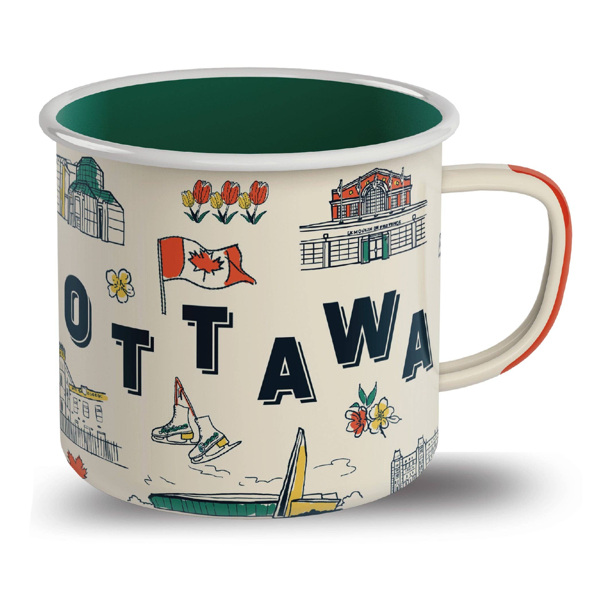 Ottawa Illustrated Enamel Mug