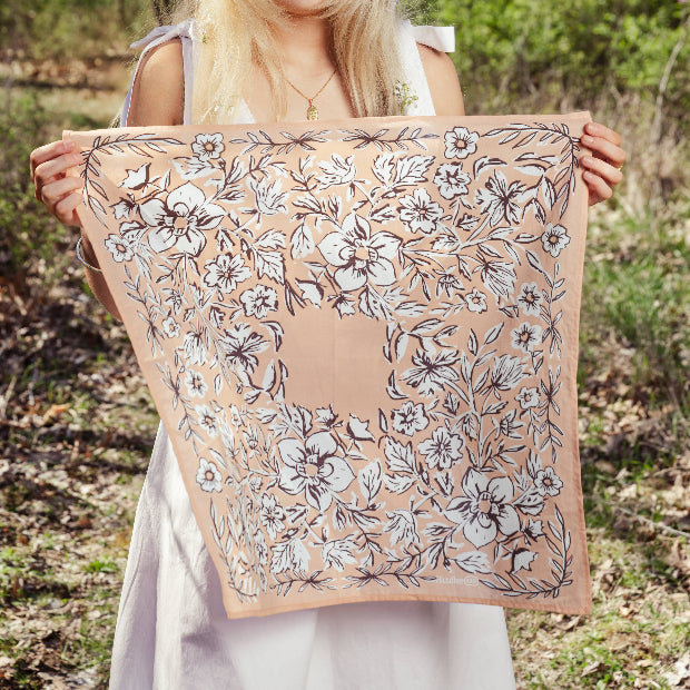 Handker Bandana | Pink & White Floral