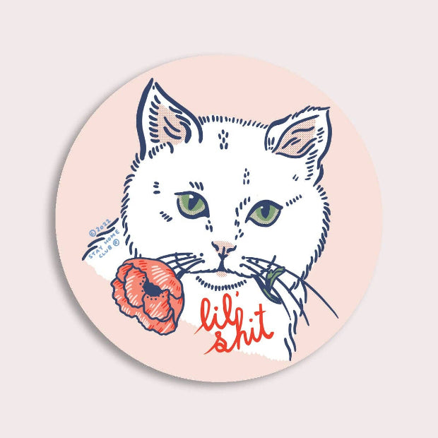 Lil Shit Cat Vinyl Sticker