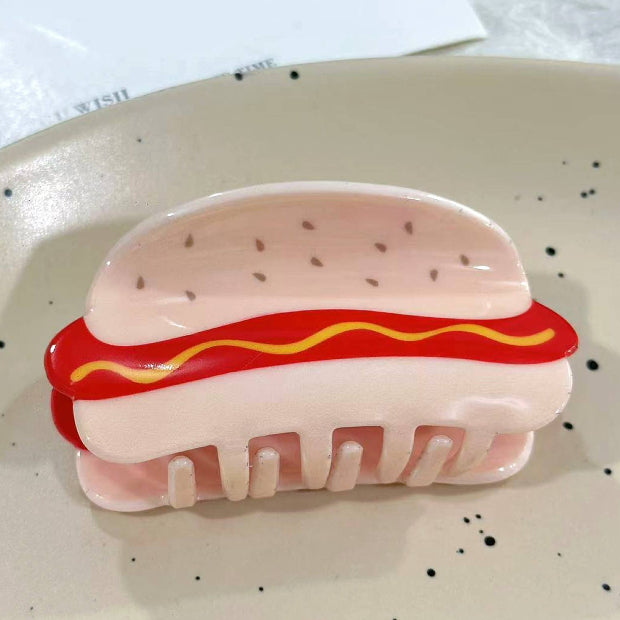 Hot Dog Hair Claw Clip