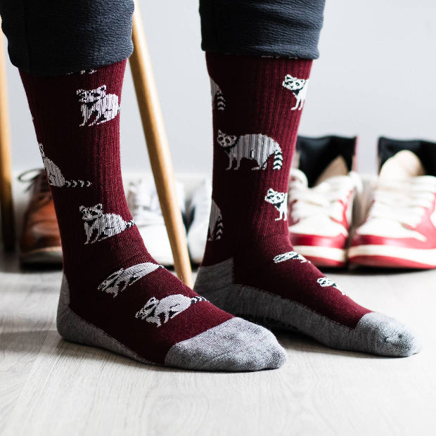 Friday Sock Co | Men's Raccoon Merino Wool Socks