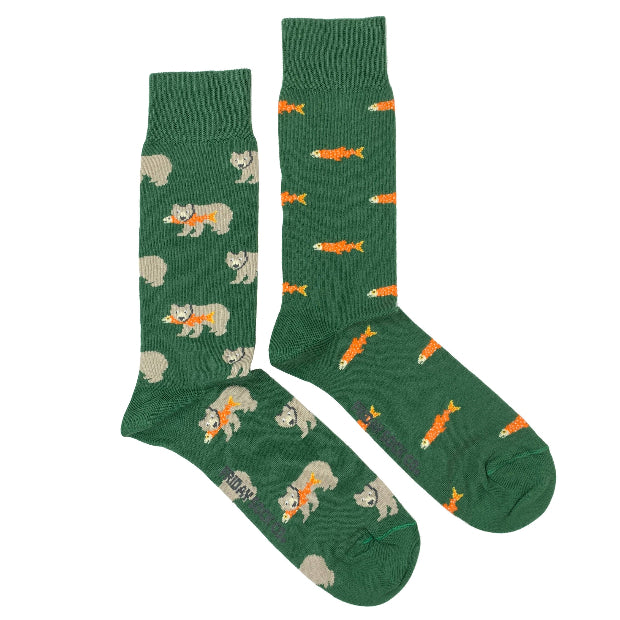 Friday Sock Co | Men’s Socks Grizzly Bear & Salmon