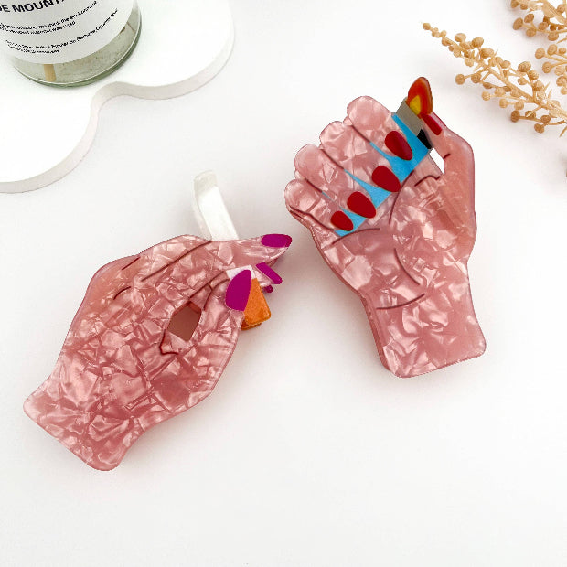 Smoking Hand Hair Claw Clip