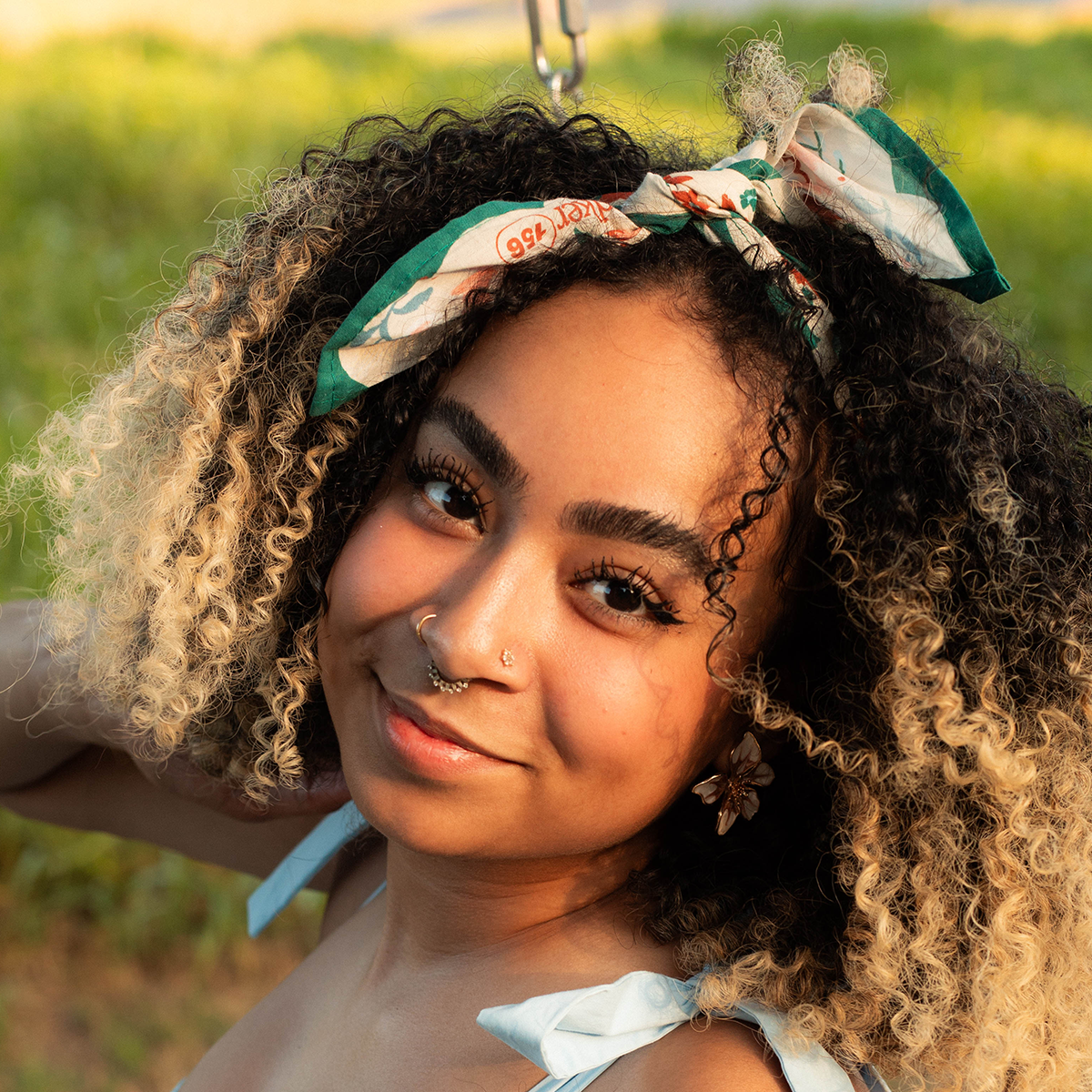 Handker Bandana | Willa Teal Wild Flower