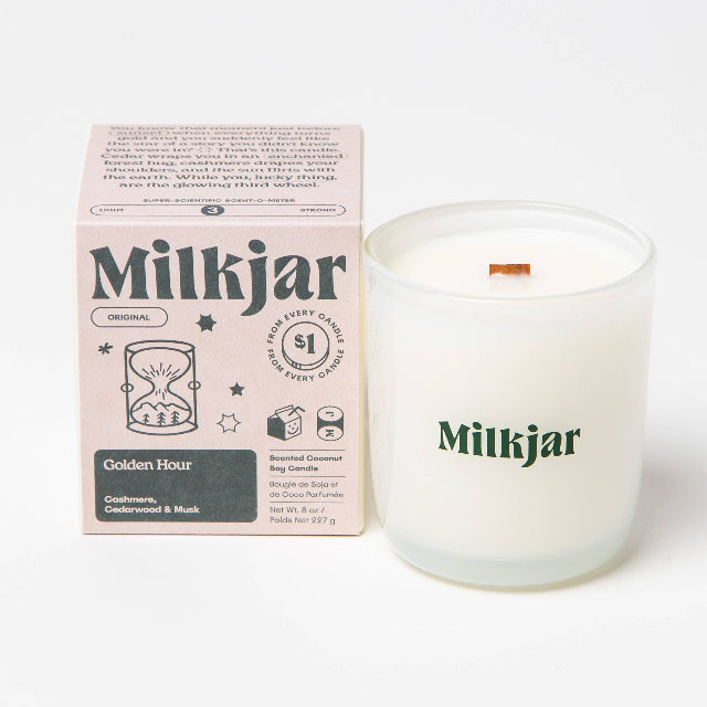 Milk Jar Candle | Golden Hour